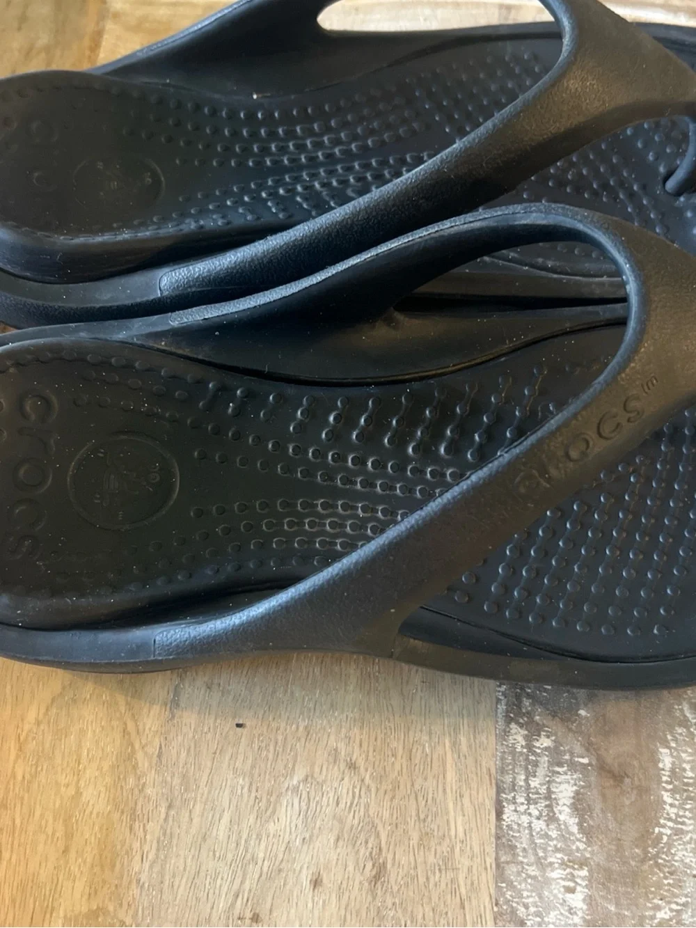 CROCS black slip-on sandals
